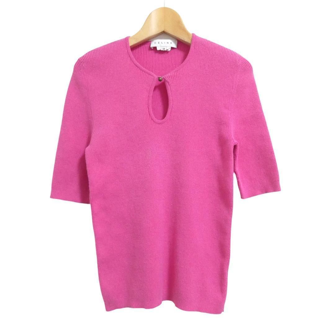 CELINE セリーヌ サイズM 1B 半袖 五分袖 ニット セーター カットソー