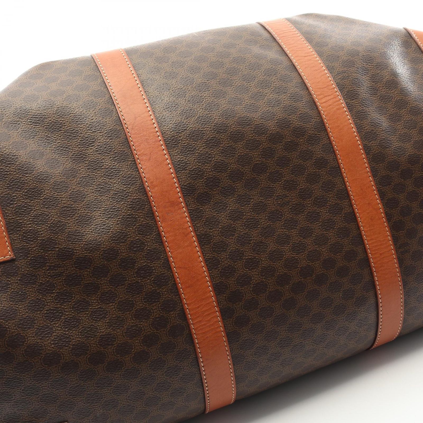 セリーヌ CELINE ボストンバッグ マカダム ブラウン PVCコーティング