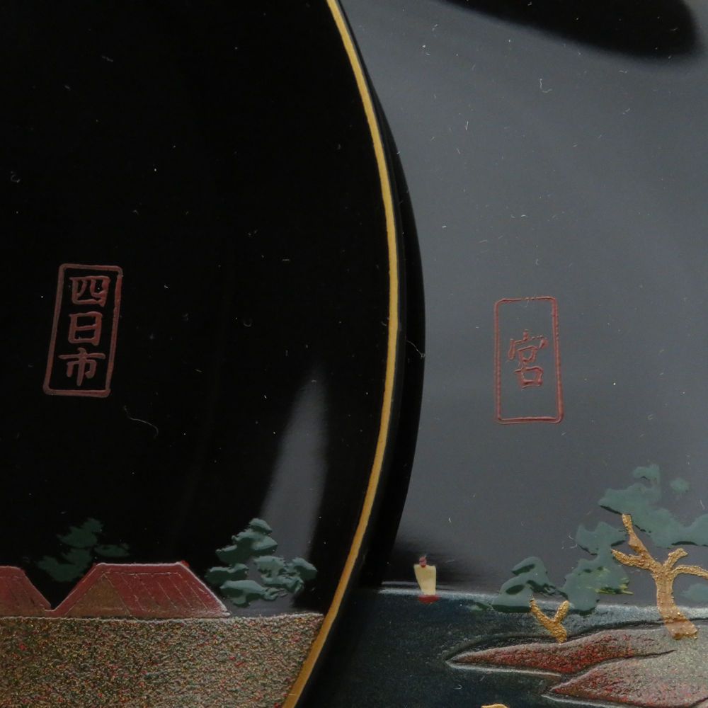 美品 輪島塗 東海道中図 蒔絵 銘々皿 5枚 セット 田谷漆器店 SC9836G1 美品 輪島塗 東海道中図 蒔絵 銘々皿 5枚 セット 田谷漆器店 SC9836G1