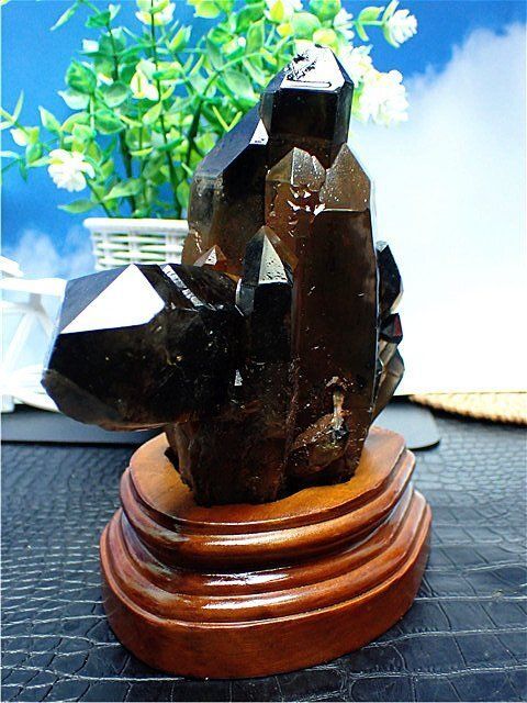 魔除け 天然モリオン黒水晶原石YT6C6