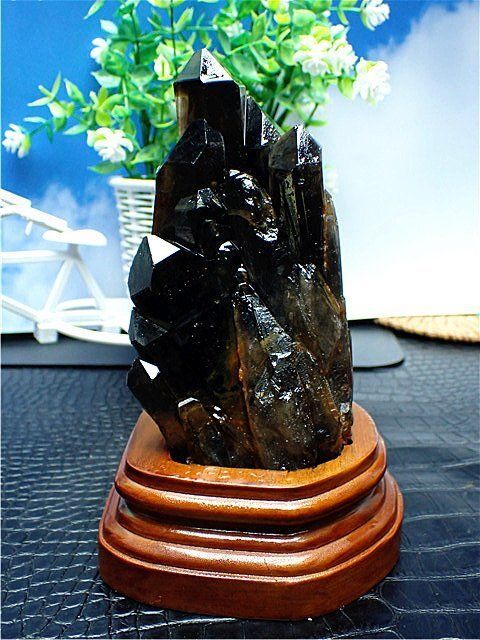 天然モリオン黒水晶原石YT6C6 177C06B