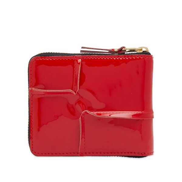 コムデギャルソン メンズ 財布 アクセサリー Comme des Garcons Wallet Reversed Hem Red