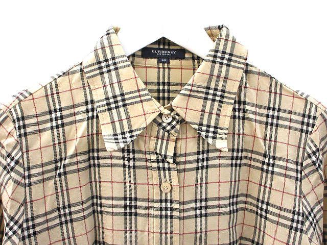 バーバリー ロンドン BURBERRY LONDON チェック シャツ ウール 40