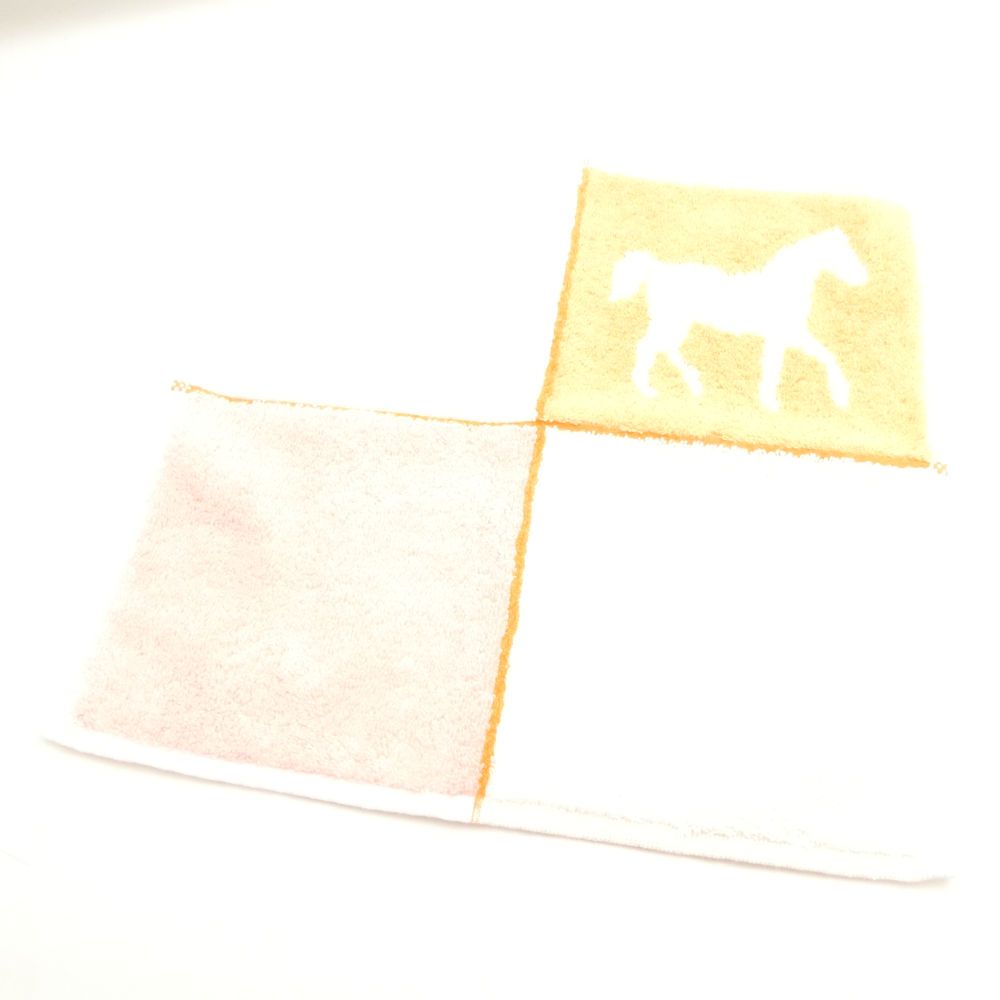 美品 HERMES エルメス カレタオル カヴァルカラー ハンドタオル