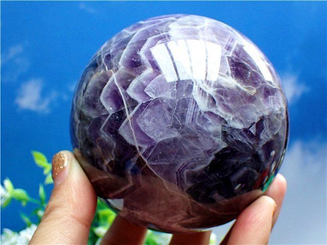 1005g天然～愛の守護石～夢幻紫水晶アメジスト丸玉B89G1/214G01B