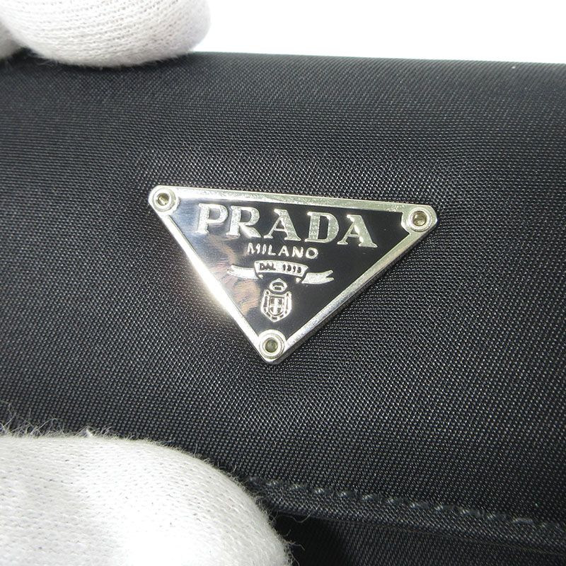  PRADA プラダ M 222 6 GANCI テスート サフィアーノ 6連 キーケース トライアングルロゴ NERO ブラック 125 キーケース 小物