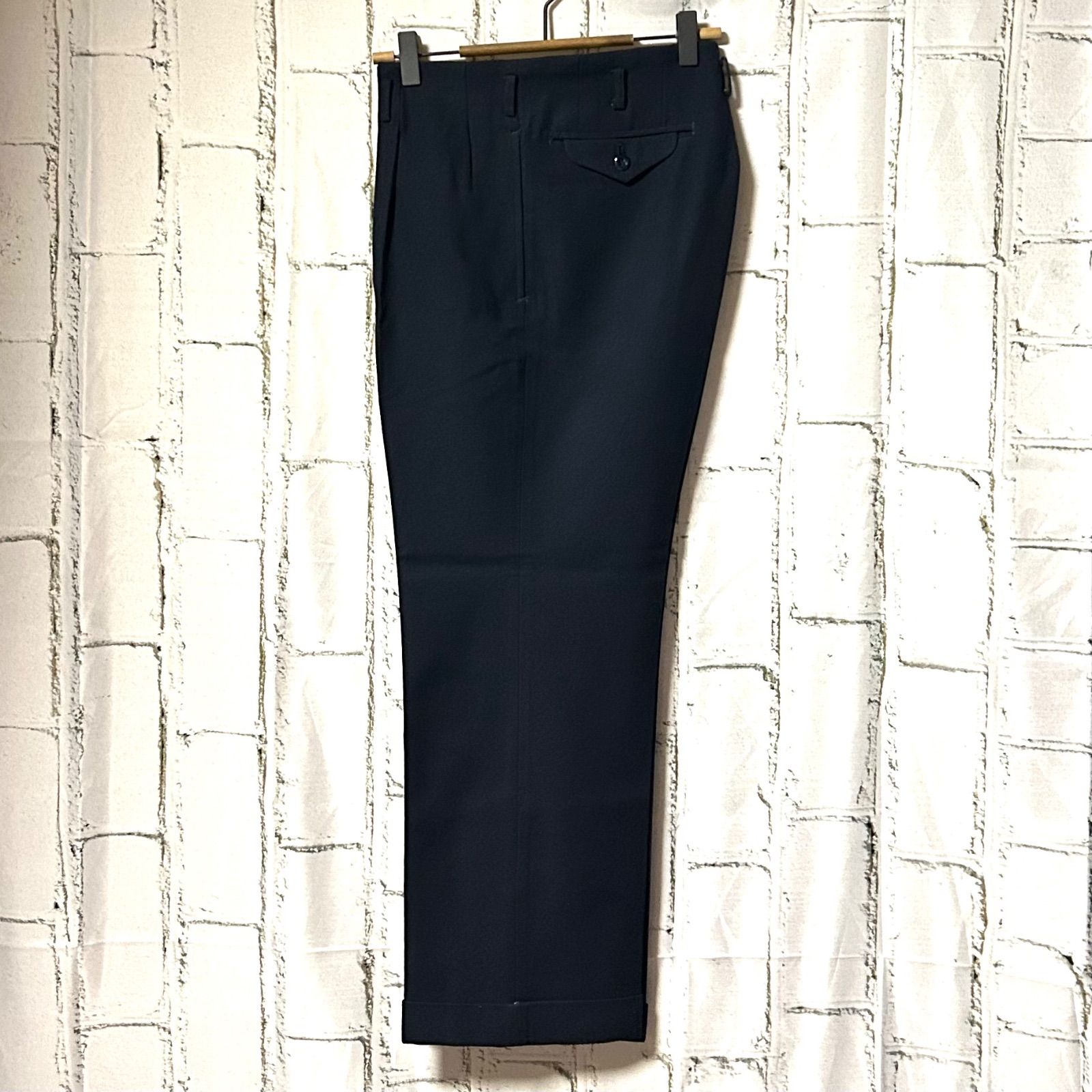 60'S～70'S ヴィンテージ ウール スラックス パンツ 黒 ブラック W71 S