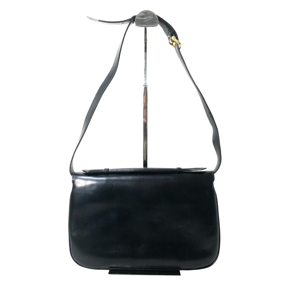 CELINE セリーヌ フィービー期 レザー 馬車 ショルダーバッグ 黒