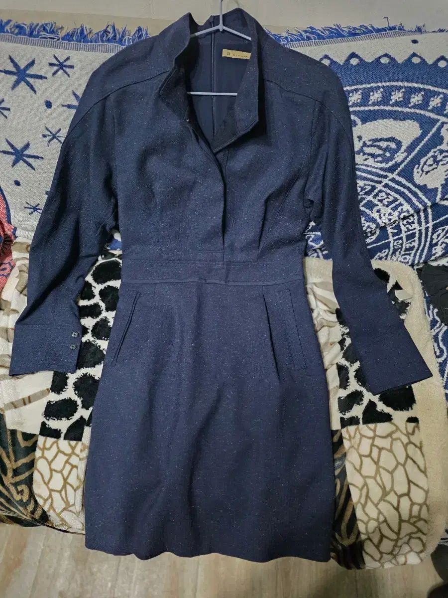 イッミシャ ネイビ ロングスリーブ ONE PIECE