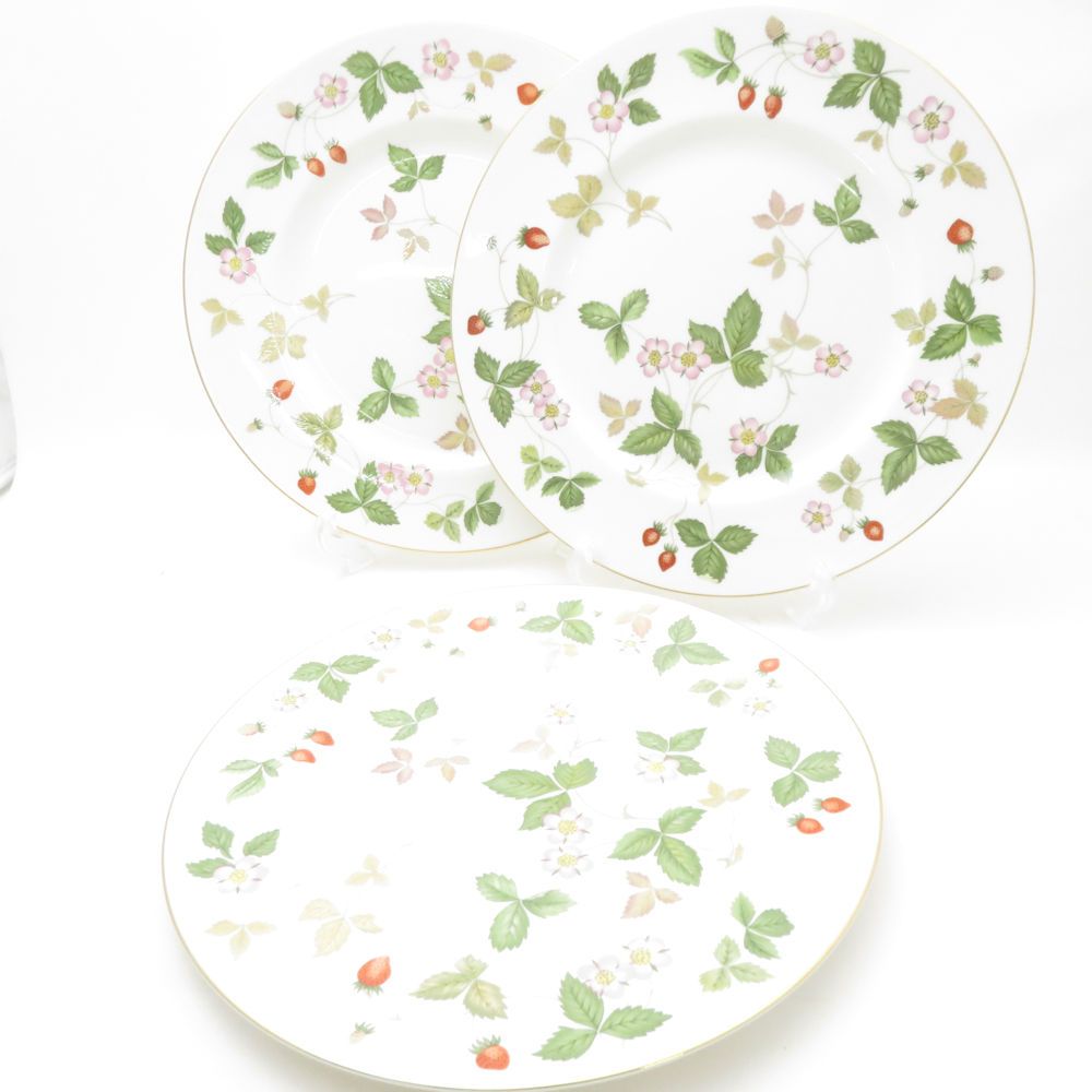 美品 ウェッジウッド ワイルドストロベリー 大皿 3枚 27cmプレート