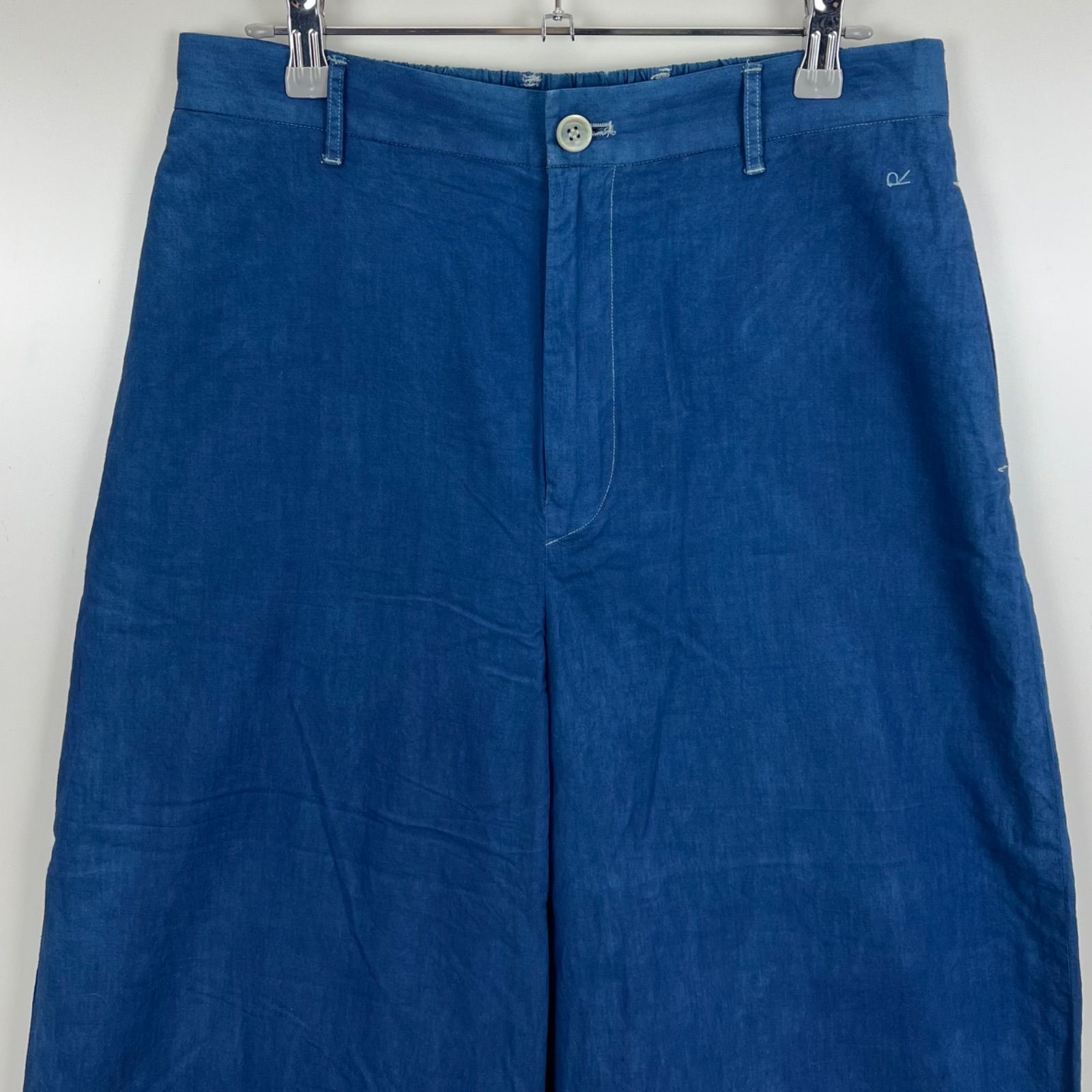45rpm JAPAN made INDIGO cotton easy pants 4 XL アールピーエム 藍染