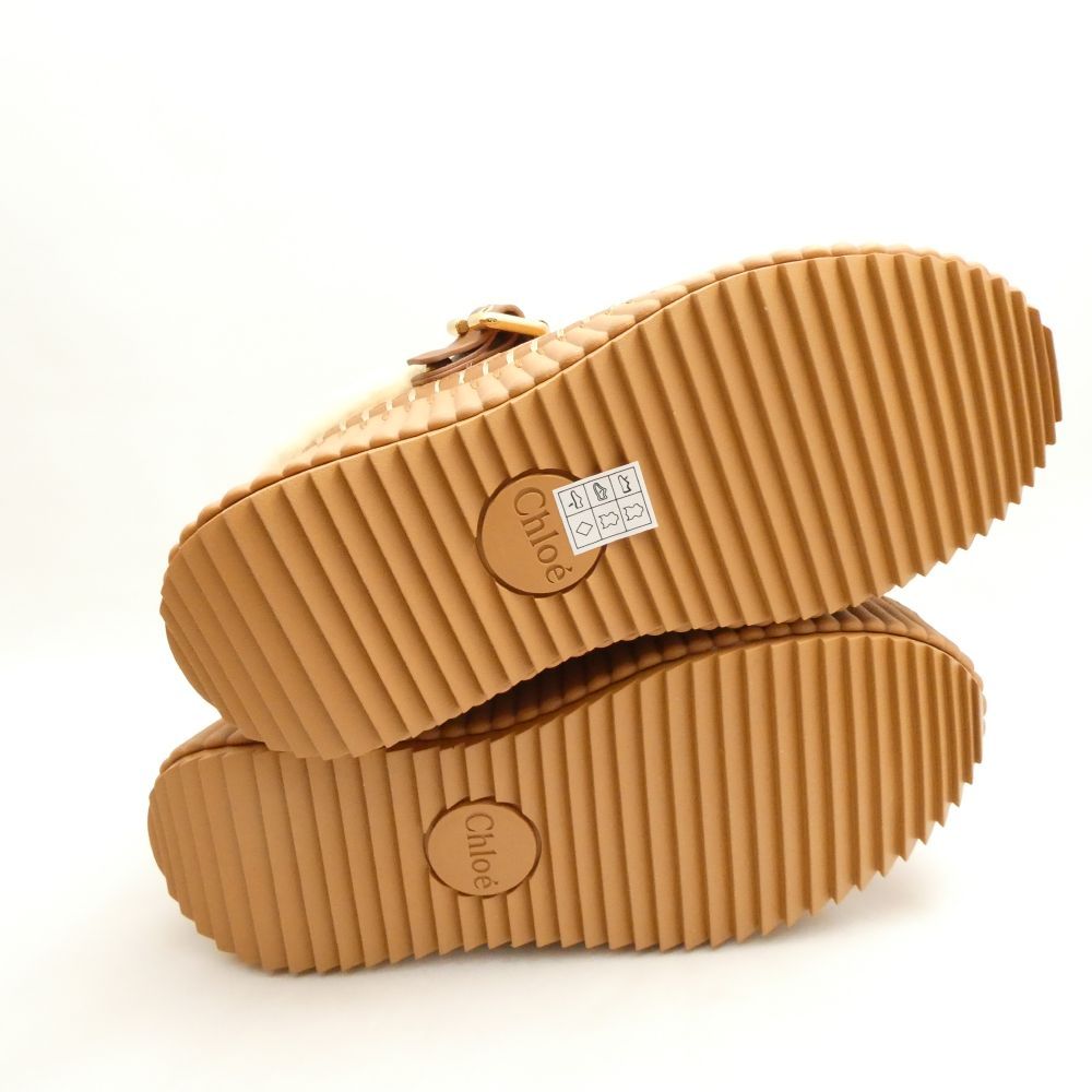 未使用 Chloe クロエ CH25W13CTX 207 38W 厚底サンダル 38(24cm相当