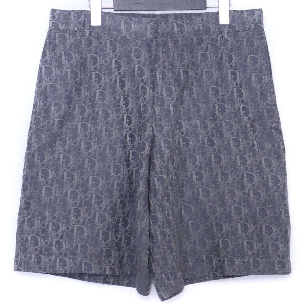 DIOR HOMME オブリーク柄 ショートパンツ シルク サイズ48 グレー