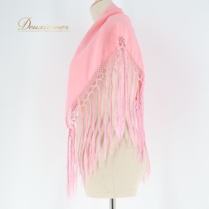 フラメンコ　シージョ コーラルピンク (イベリア) フラメンコ 衣装 シージョ ピキージョ 無地 フレコ トライアル 三角形