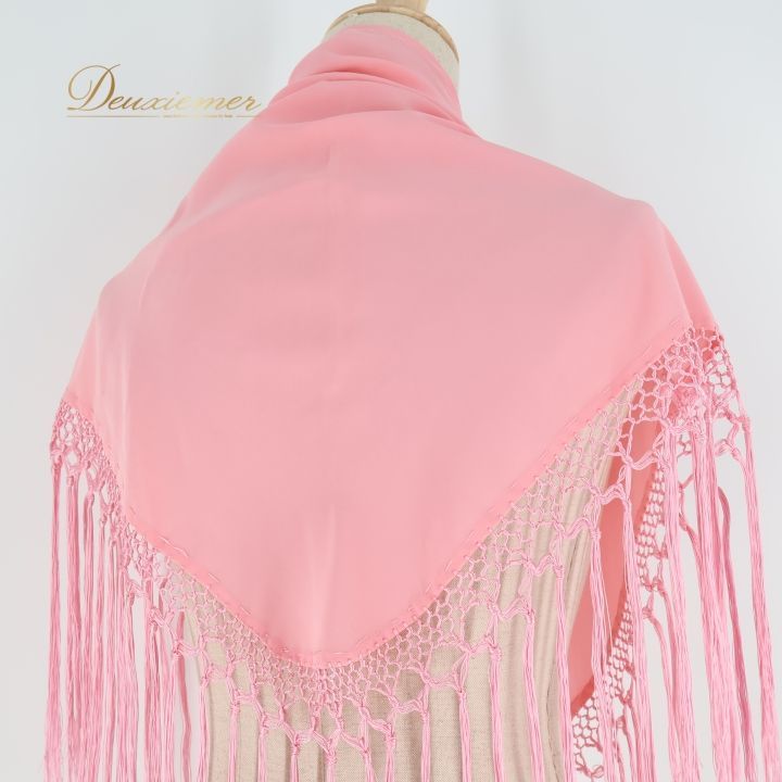 【美品 フラメンコ衣装】グレー シージョ ピキージョ フレコ 編み込み お洒落 フラメンコ ピキージョ・エプロンセット 水玉 ピンク×ターコイズブルー