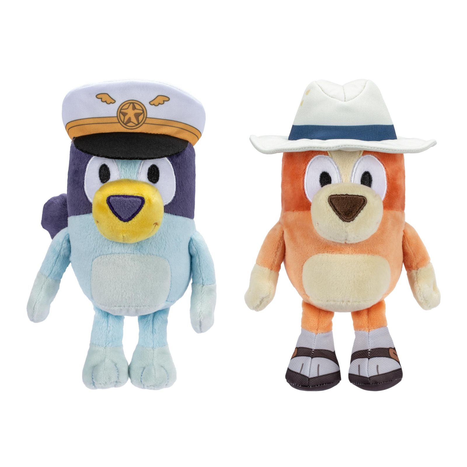 Bluey Friends ぬいぐるみ 2個パック キャプテンとホリデービンゴを含む 精巧なソフトプラッシュ製 高さ6.5~9インチ / 16~23cm