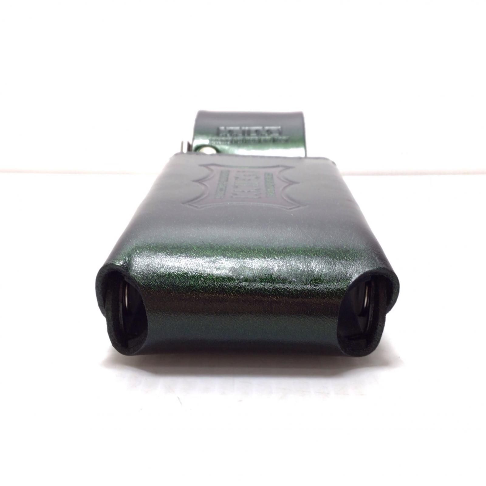  ΘΘKNICKS 総ヌメ革3 チェーンタイプ鳶レベルホルダー 程度A KBS 100 LDX 3 マジョーラカラー グリーン その他 住宅設備