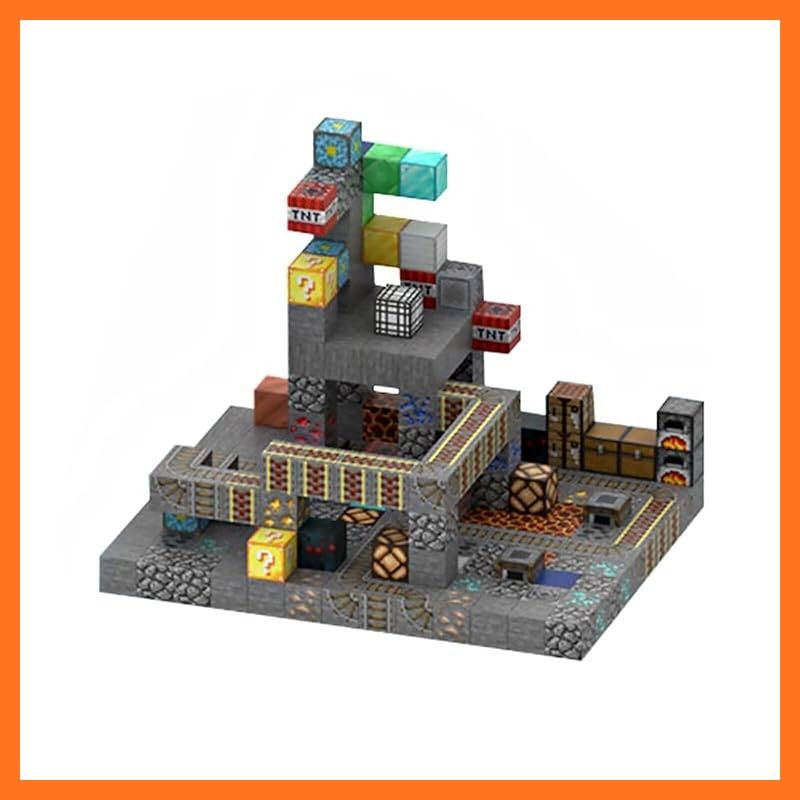 Vexolite マグネットブロック マイクラ風 磁石ブロック 積み木 立体パズル 知育玩具 小学生 おもちゃ 入園 卒園 ギフト プレゼント 224 PCS からくり洞窟