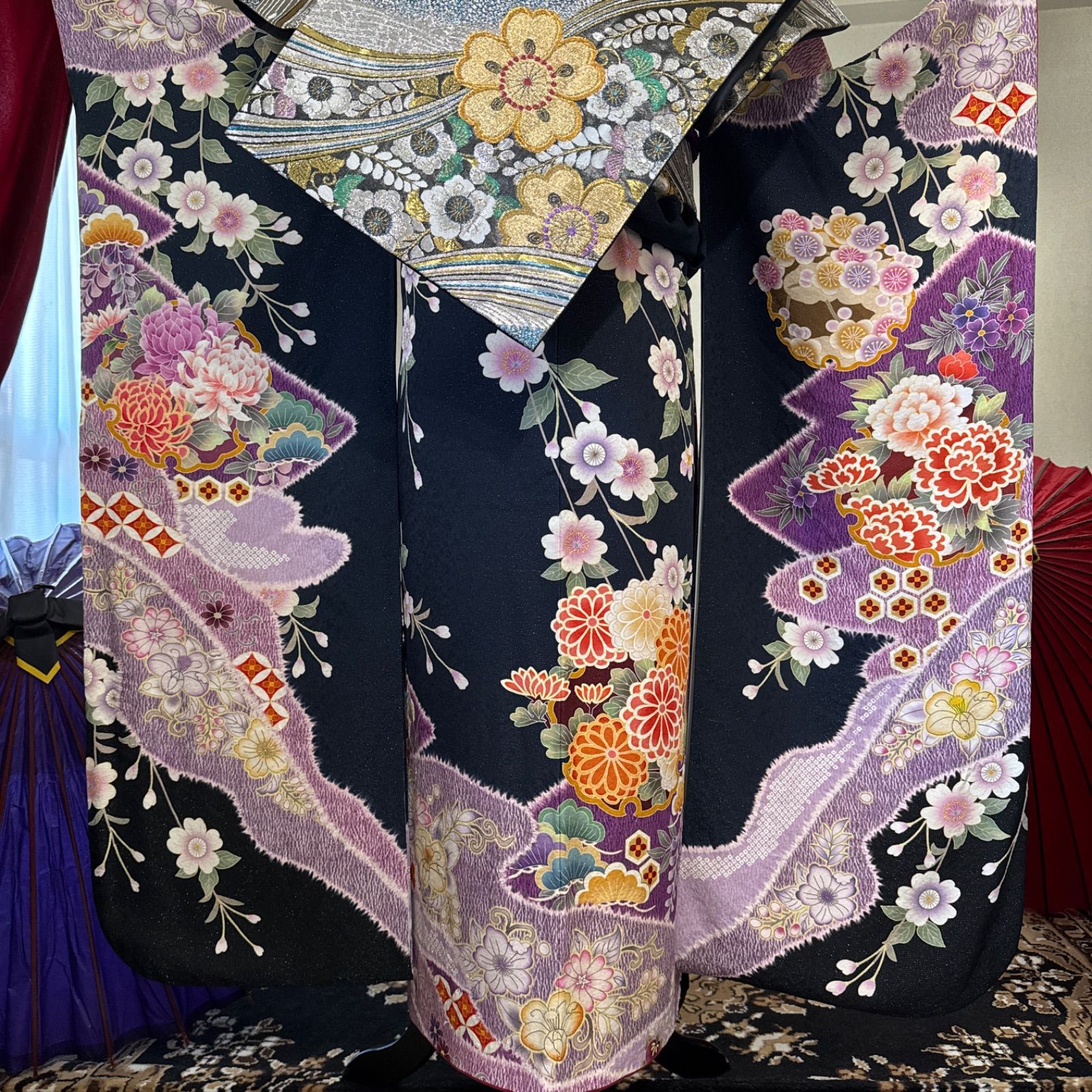 豪華振袖フルセット(6点)・袋帯・半衿・重ね衿・帯揚げ・帯締め