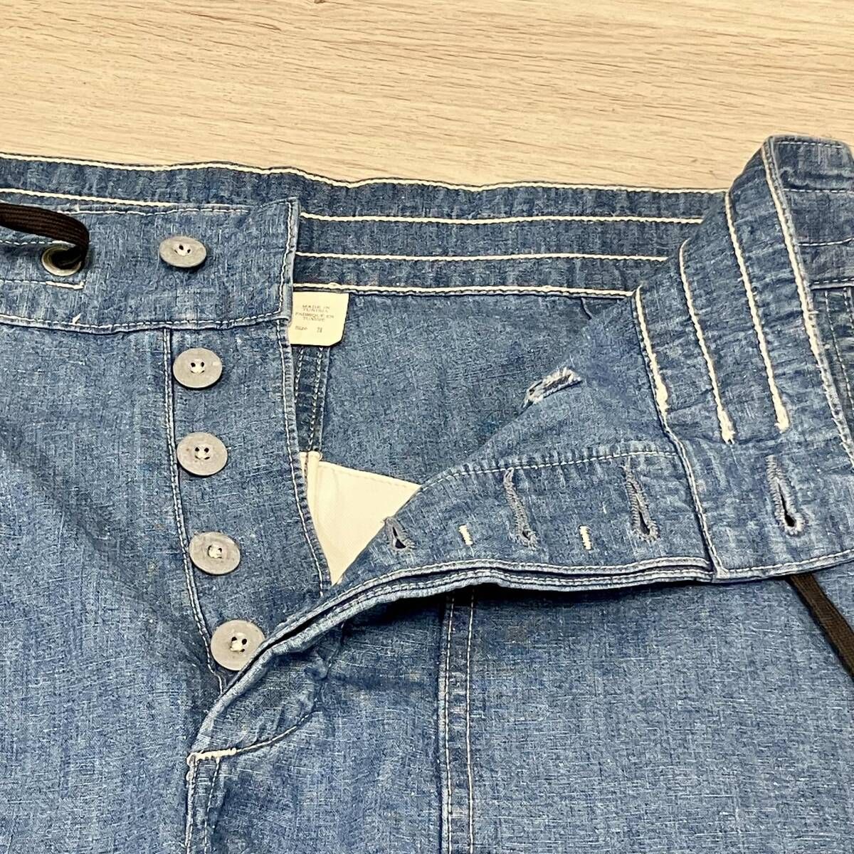 RRL RALPH LAUREN/ハーフ綿パン/25SS/コットンリネンシャンブレー