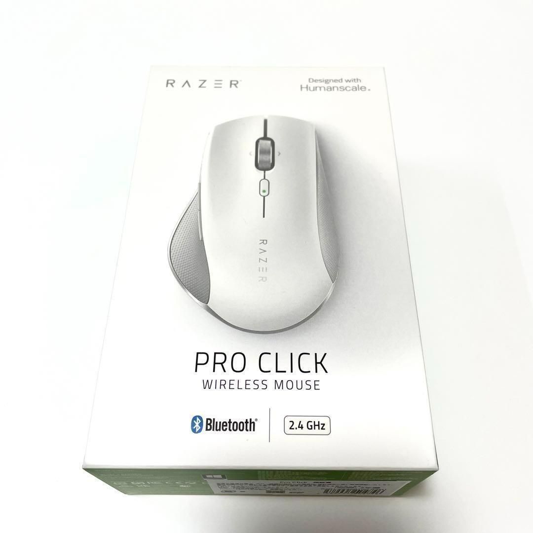 Razer Pro Click ワイヤレス マウス 2 4 GHz Bluetooth 最大400時間バッテリー持続 人間工学 無線 有線 両対応 Humanscale 16 000 DPI 5 G光学センサー RZ 01 R 3 M 1