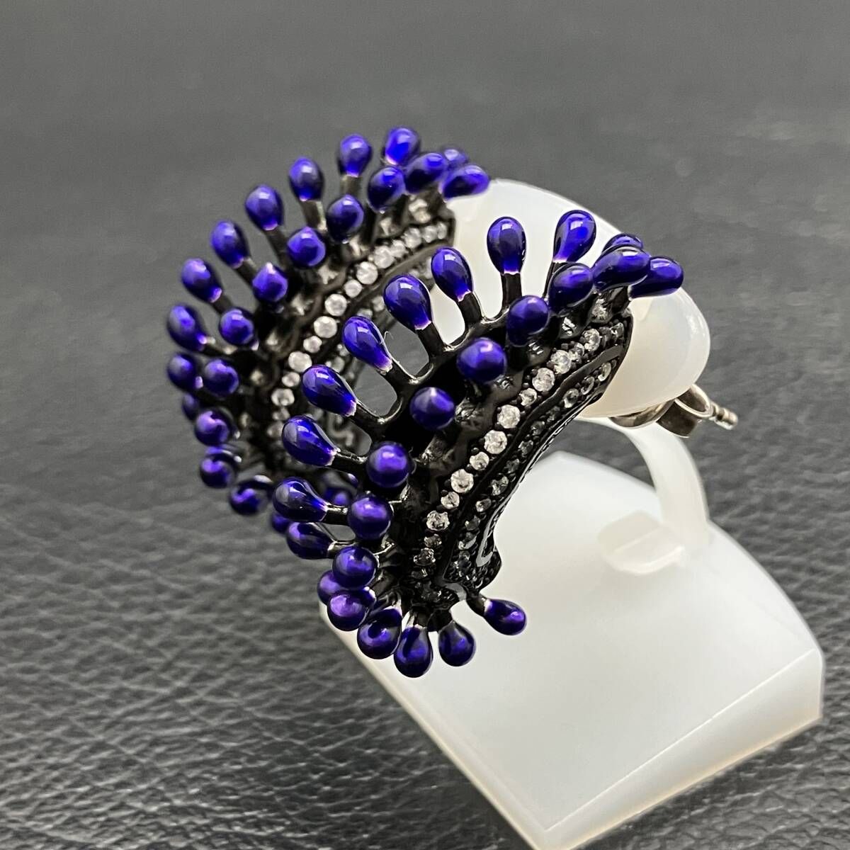 箱 付 BOTTEGA VENETA ボッテガヴェネタ デザイン ピアス SV 925 15 4 g シルバー