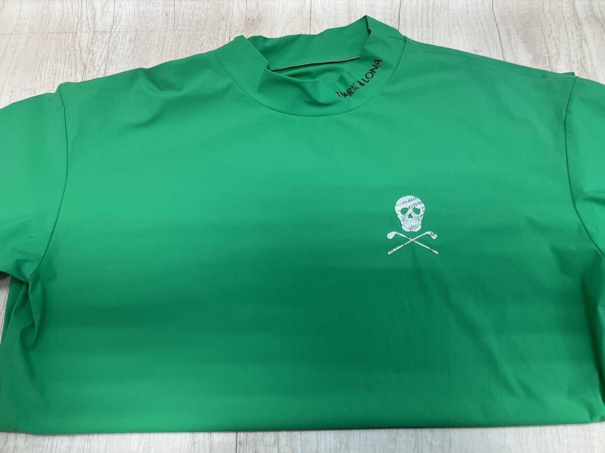 MARK&LONA Jaded Punching Mock neck shirts Mサイズ グリーン メンズ