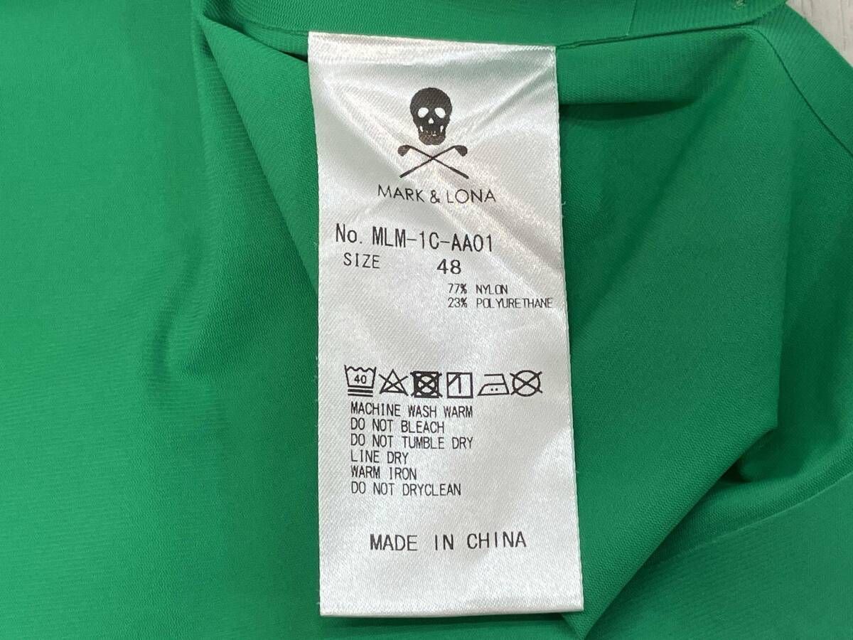 MARK&LONA Jaded Punching Mock neck shirts Mサイズ グリーン メンズ