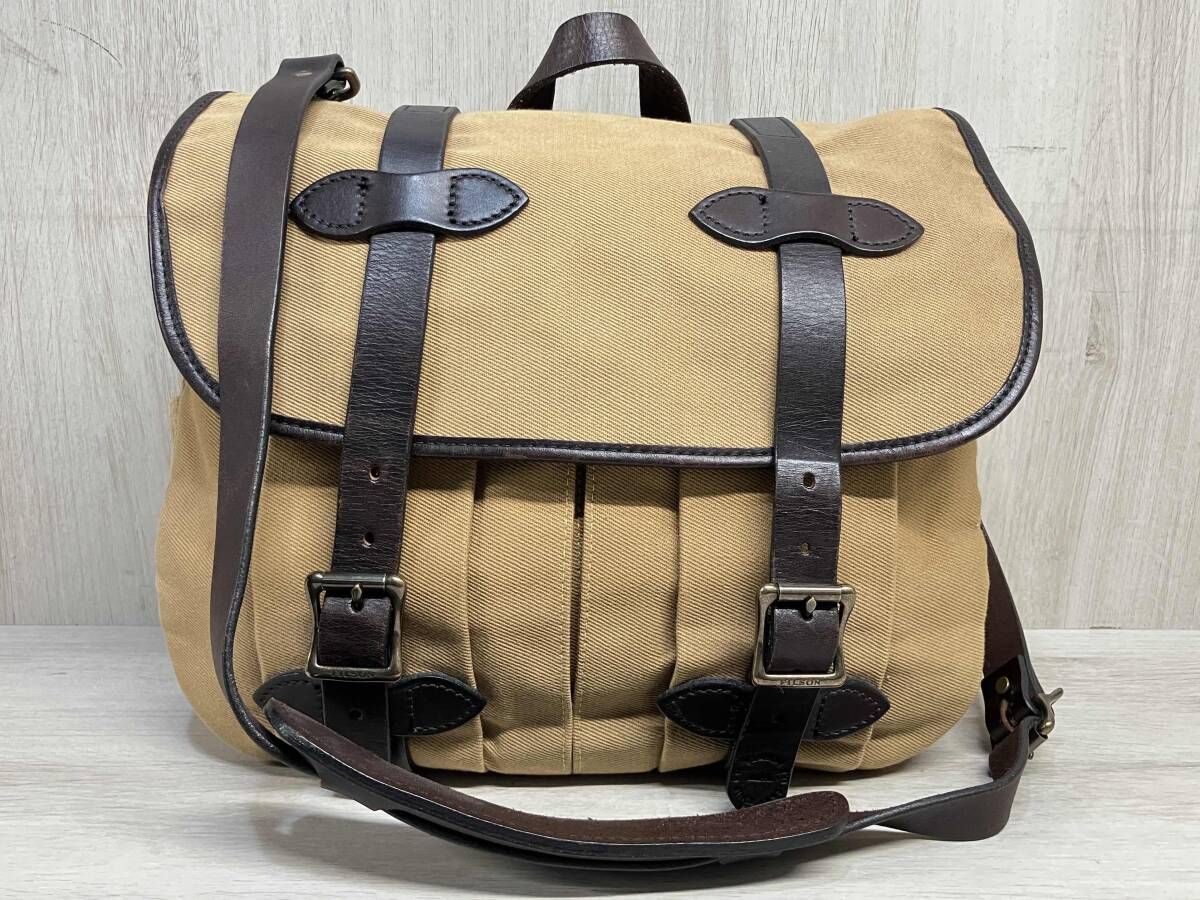 FILSON MEDIUM RUGGED TWILL FIELD BAG ミディアム ラギット ツイル フィールド ショルダー バッグ フィルソン キャンバス 本革 レザー