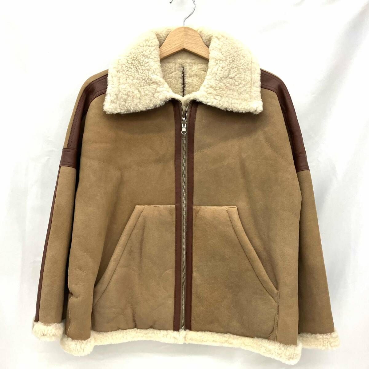 Lautashi ラウタシー la 1001 01 リバーシブル ムートンジャケット その他ジャケット レディース サイズ 1