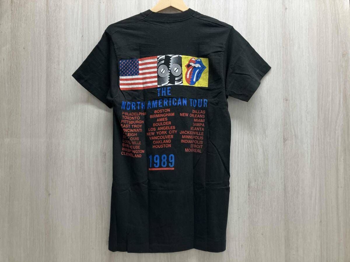 ローリング ストーンズ 1989 ベロ マーク 半袖Tシャツ プリントロゴ ブラック Mサイズ