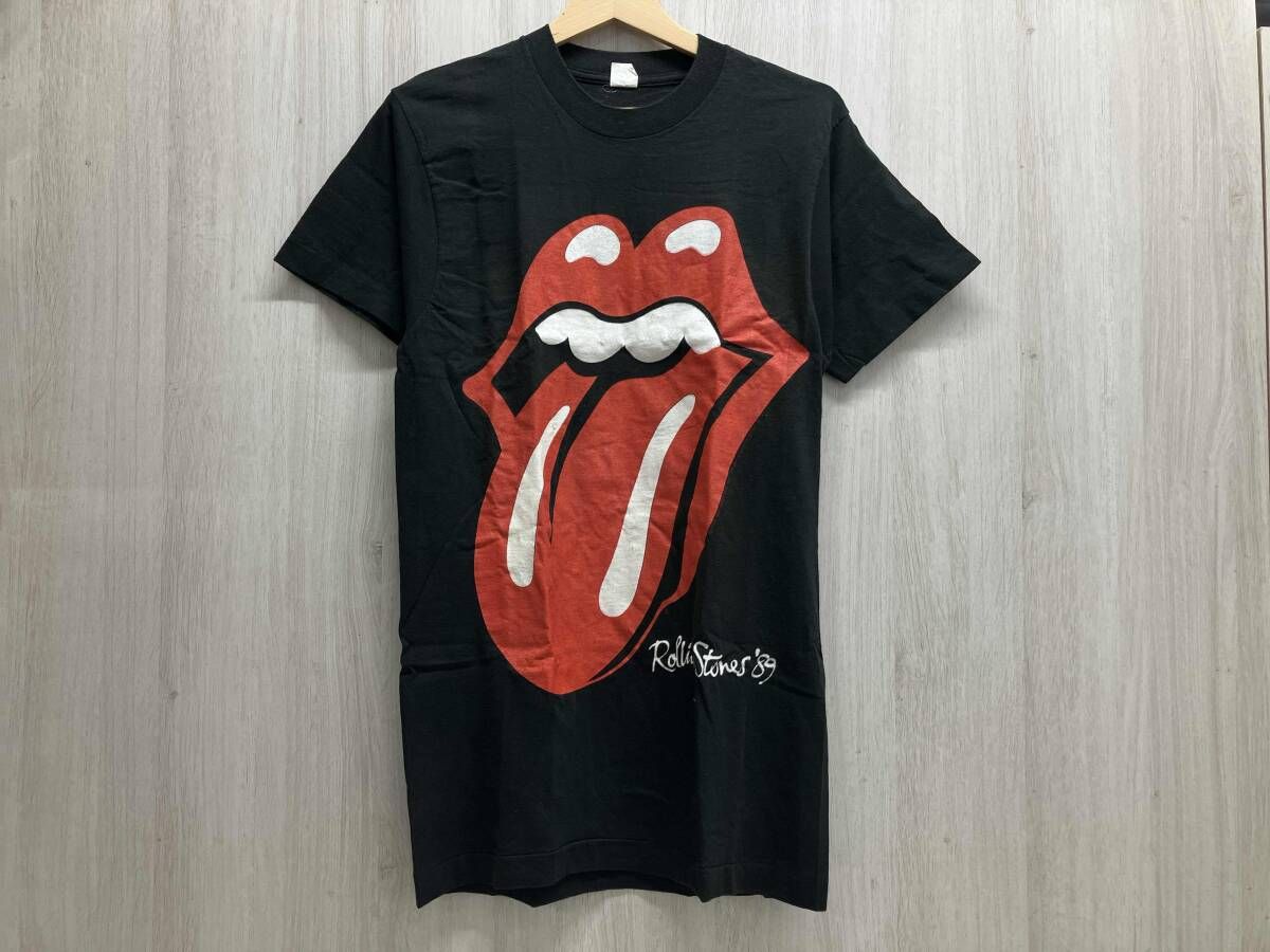 ローリング ストーンズ 1989 ベロ マーク 半袖Tシャツ プリントロゴ ブラック Mサイズ