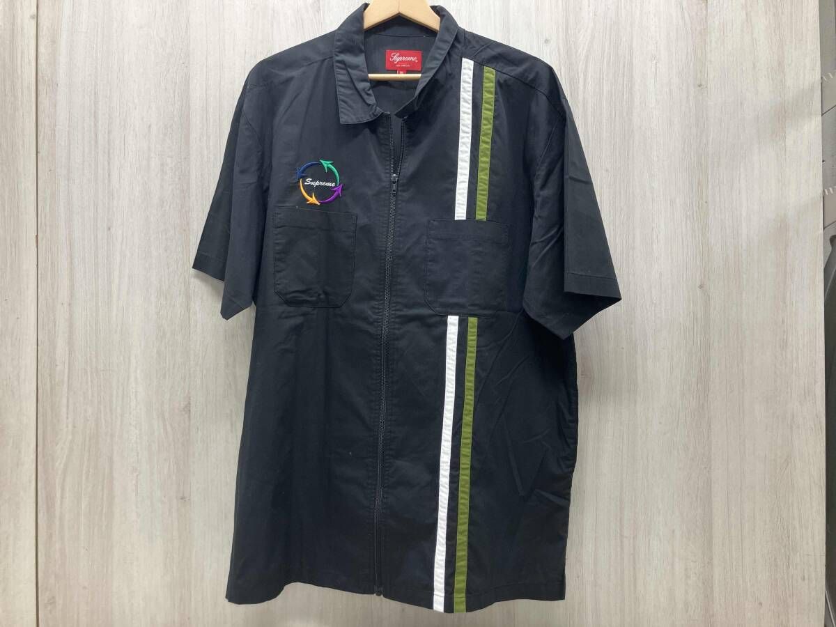 Supreme シュプリーム Satin Zip Up S Work Shirt 半袖シャツ 表記サイズXL