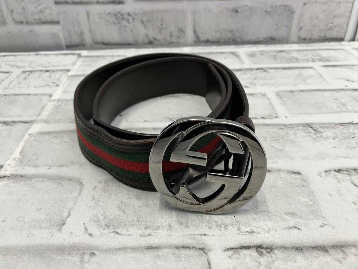 GUCCI グッチ インターロッキングG シェリーライン レザー 114984 ベルト