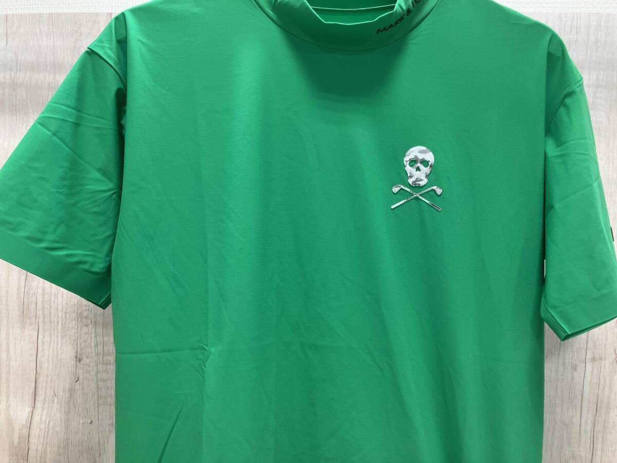 MARK&LONA Jaded Punching Mock neck shirts マークアンドロナ Sサイズ グリーン メンズゴルフウェア ゴルフ 9,148円