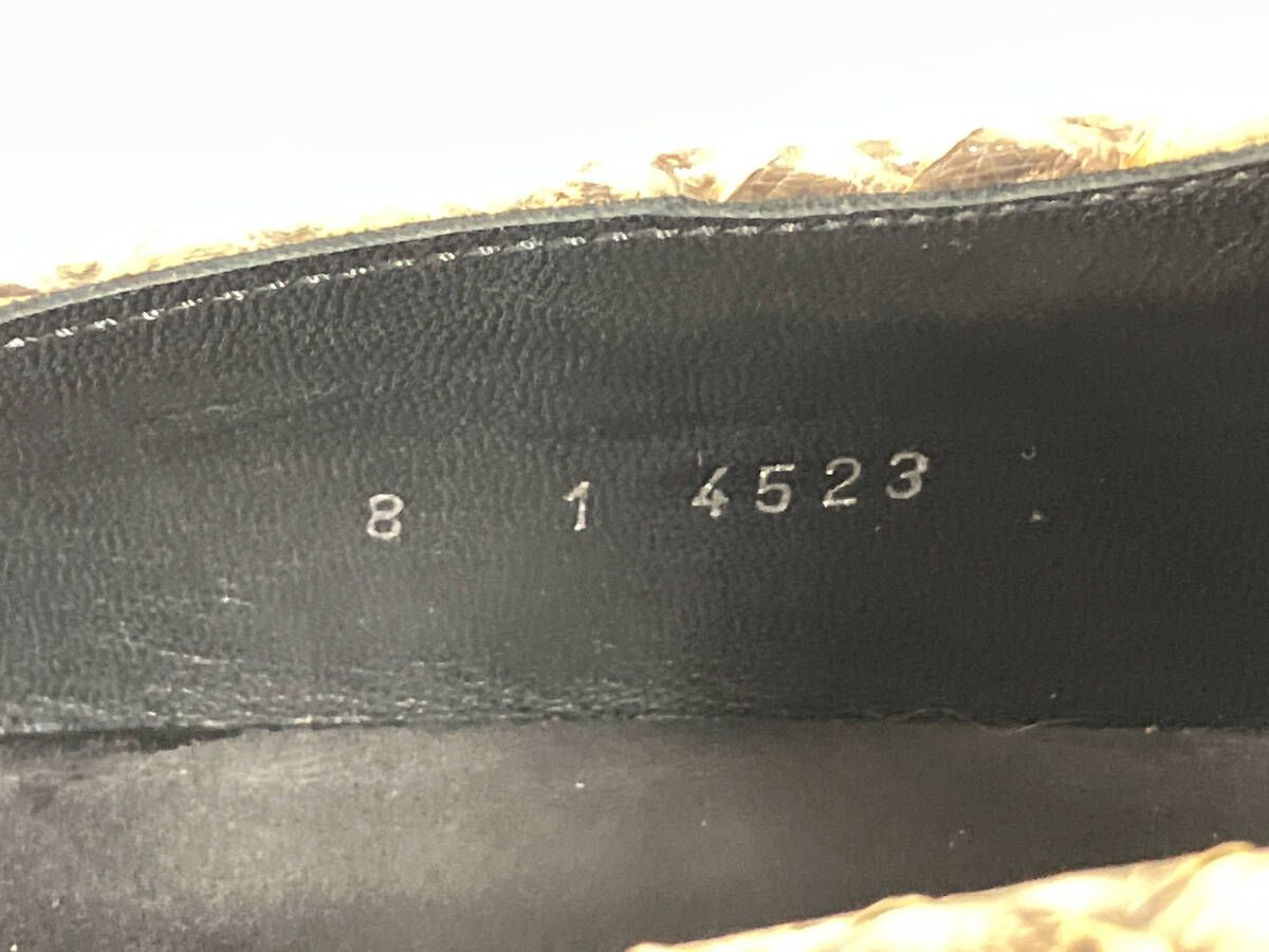  VERBANO ヴェルバノ モカシン Mocassino 牛革 蛇革 ブラック 26 5 cm 65 01 31 01002 モカシン デッキシューズ ブーツ 革靴