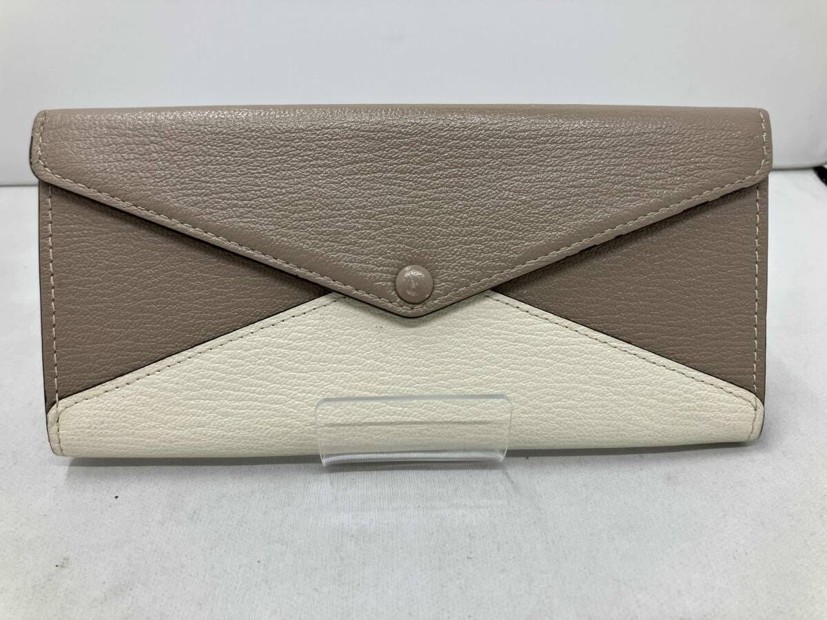 L arcobaleno ラルコバレーノ エンベロープ レザー ｵﾌﾎﾜｲﾄ ﾍﾞｰｼﾞｭ