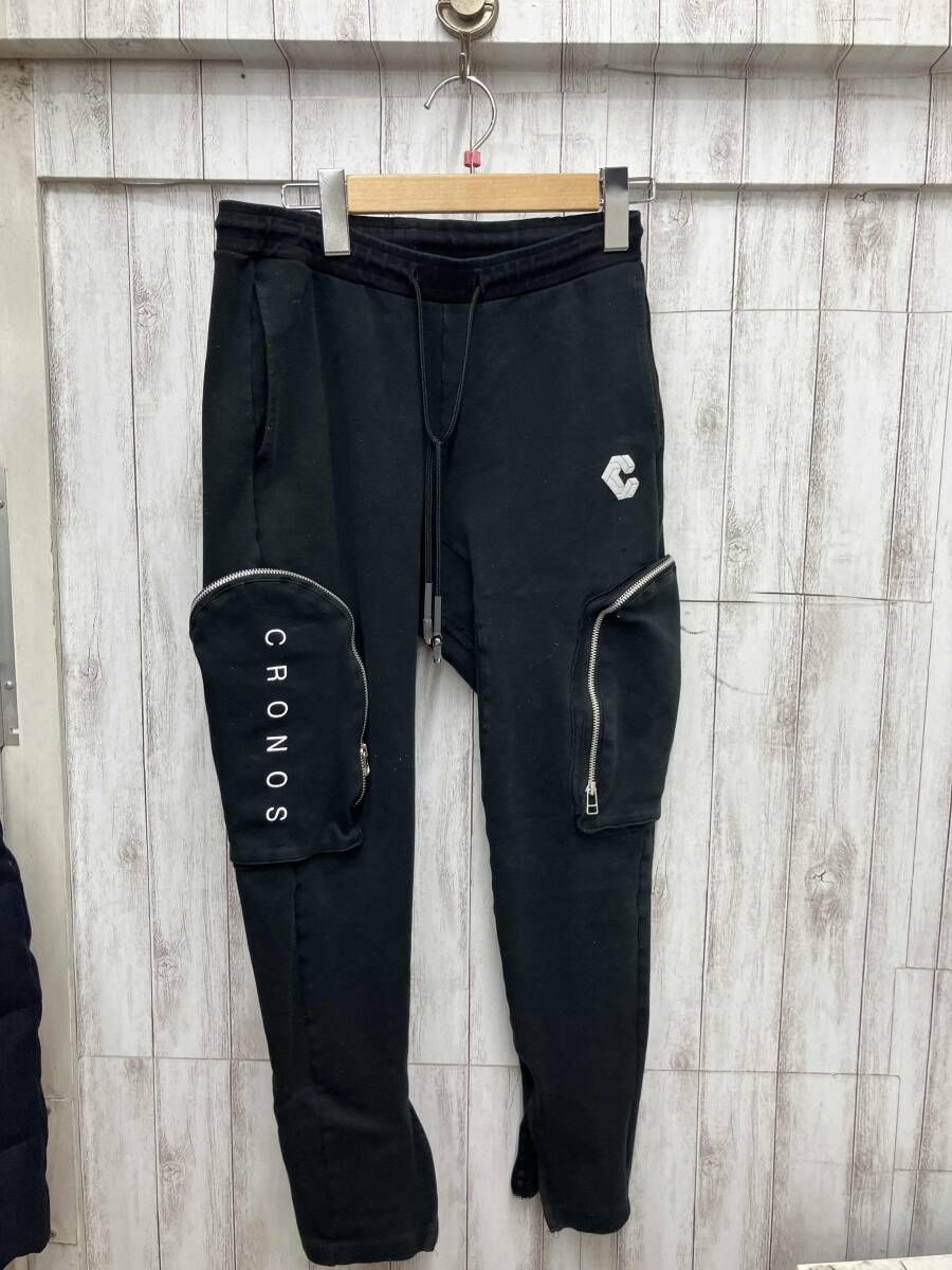 CRONOS その他ロングパンツ ジップポケットジョガーパンツ ブラック