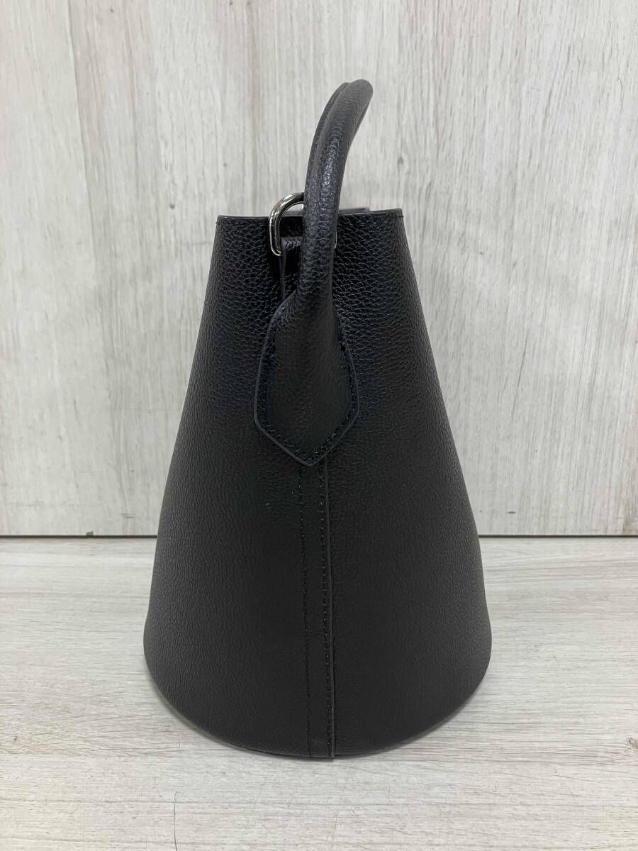 UNITED ARROWS ユナイテッドアローズ ショルダーバッグ メタルポイント バケットバッグ ブラック