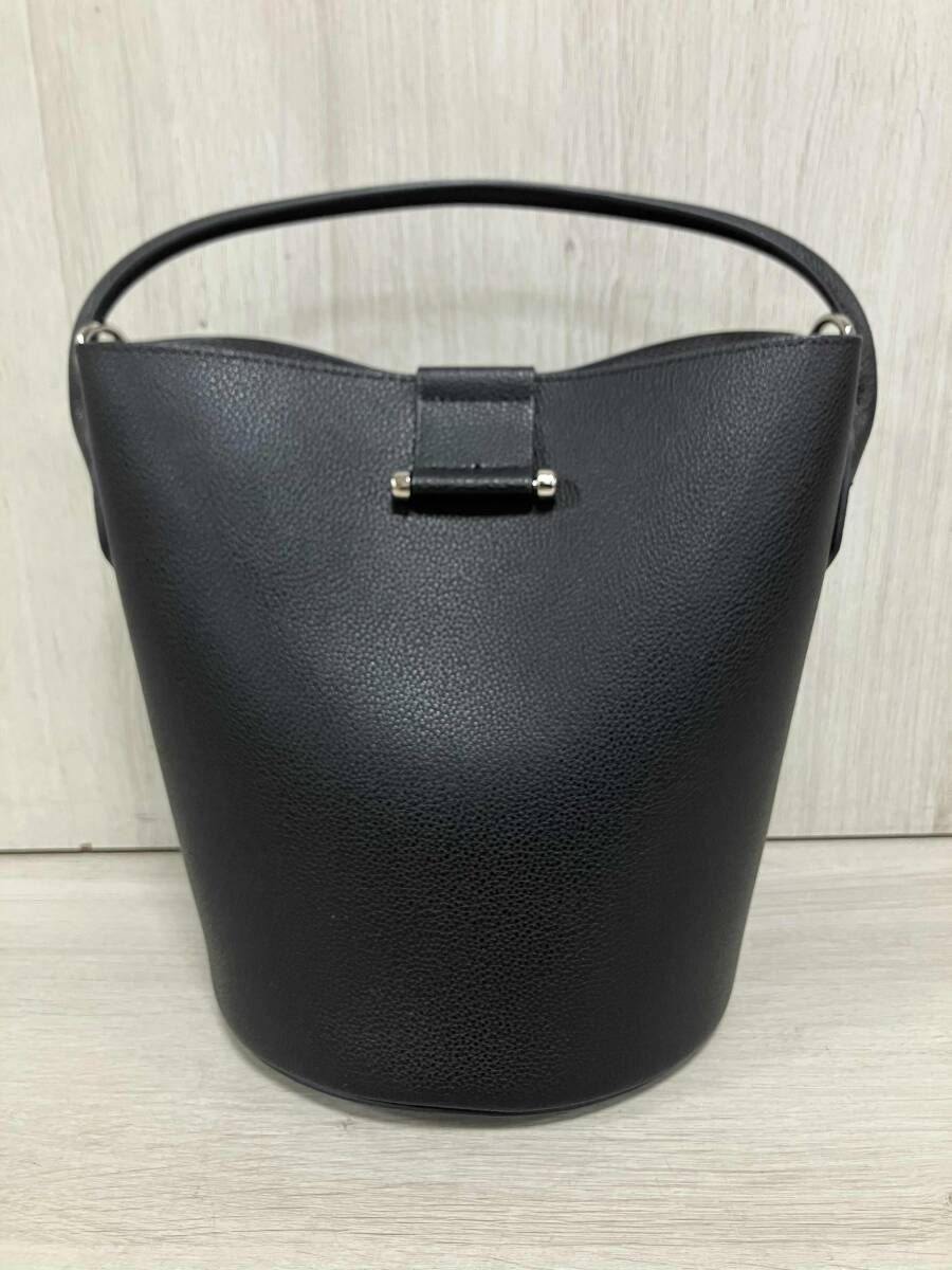 UNITED ARROWS ユナイテッドアローズ ショルダーバッグ メタルポイント バケットバッグ ブラック