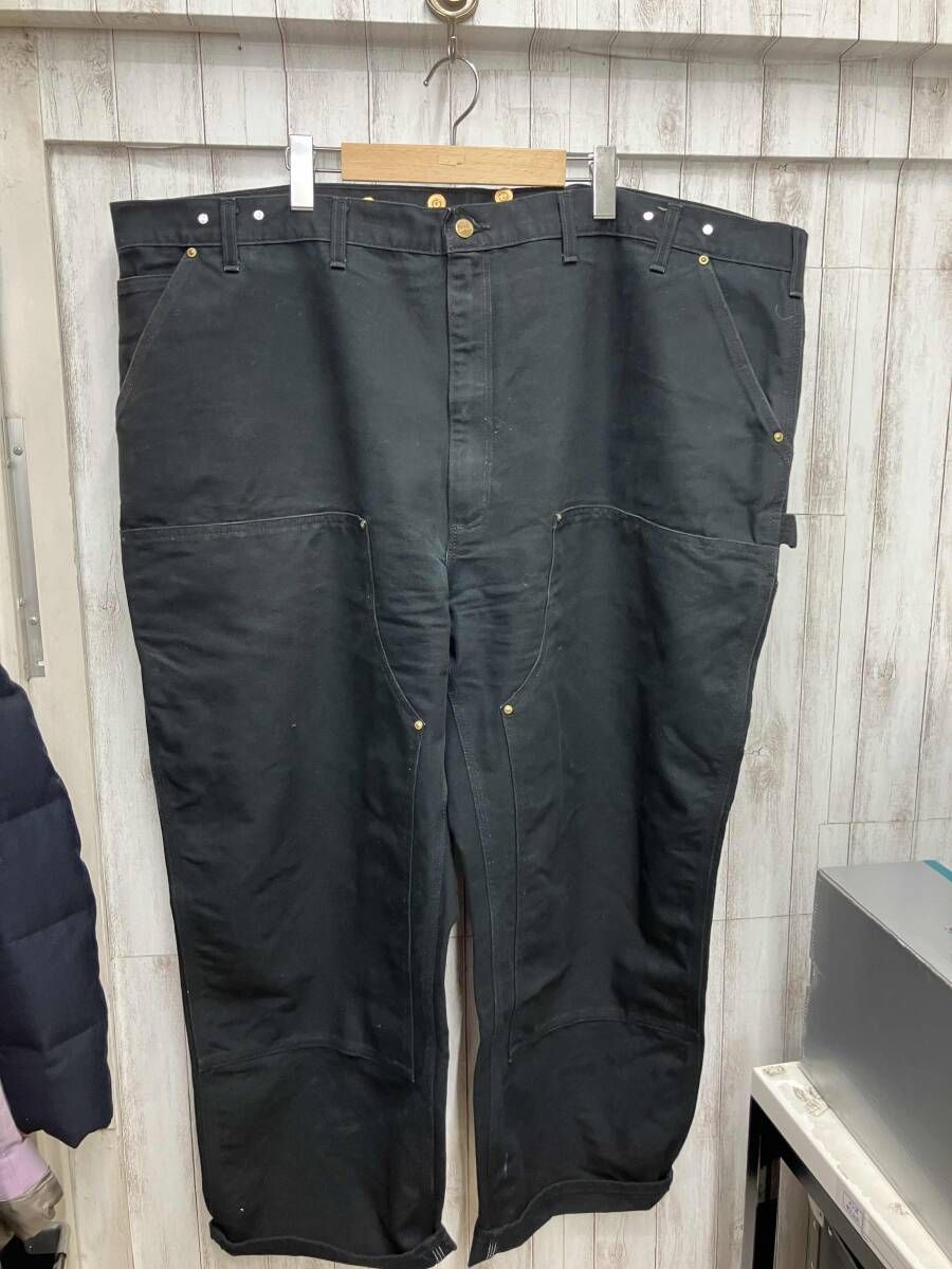 Carhartt 綿パン B 01 BLK 50 30 ダブルニーパンツ ブラック