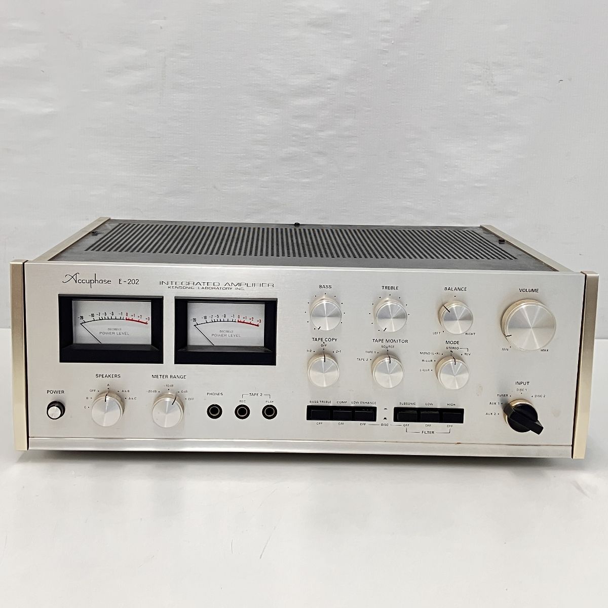 極美品 Accuphaseアキュフェーズ E-202 プリメインアンプ 稼動品 ○ACCUPHASE アキュフェーズ プリメインアンプ【E-202】木箱付