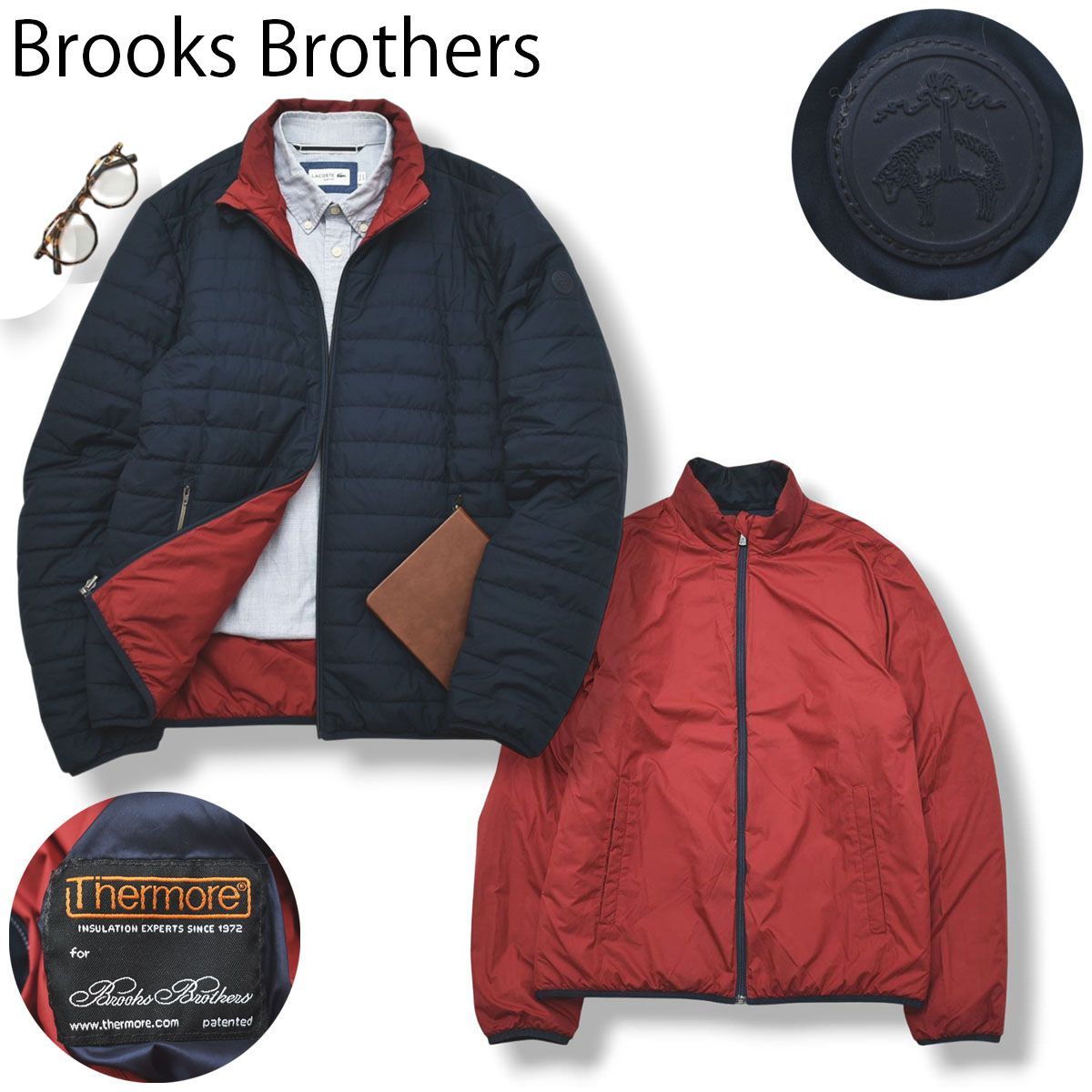人気】 ブルックスブラザーズ Brooks Brothers リバーシブル スタンド 