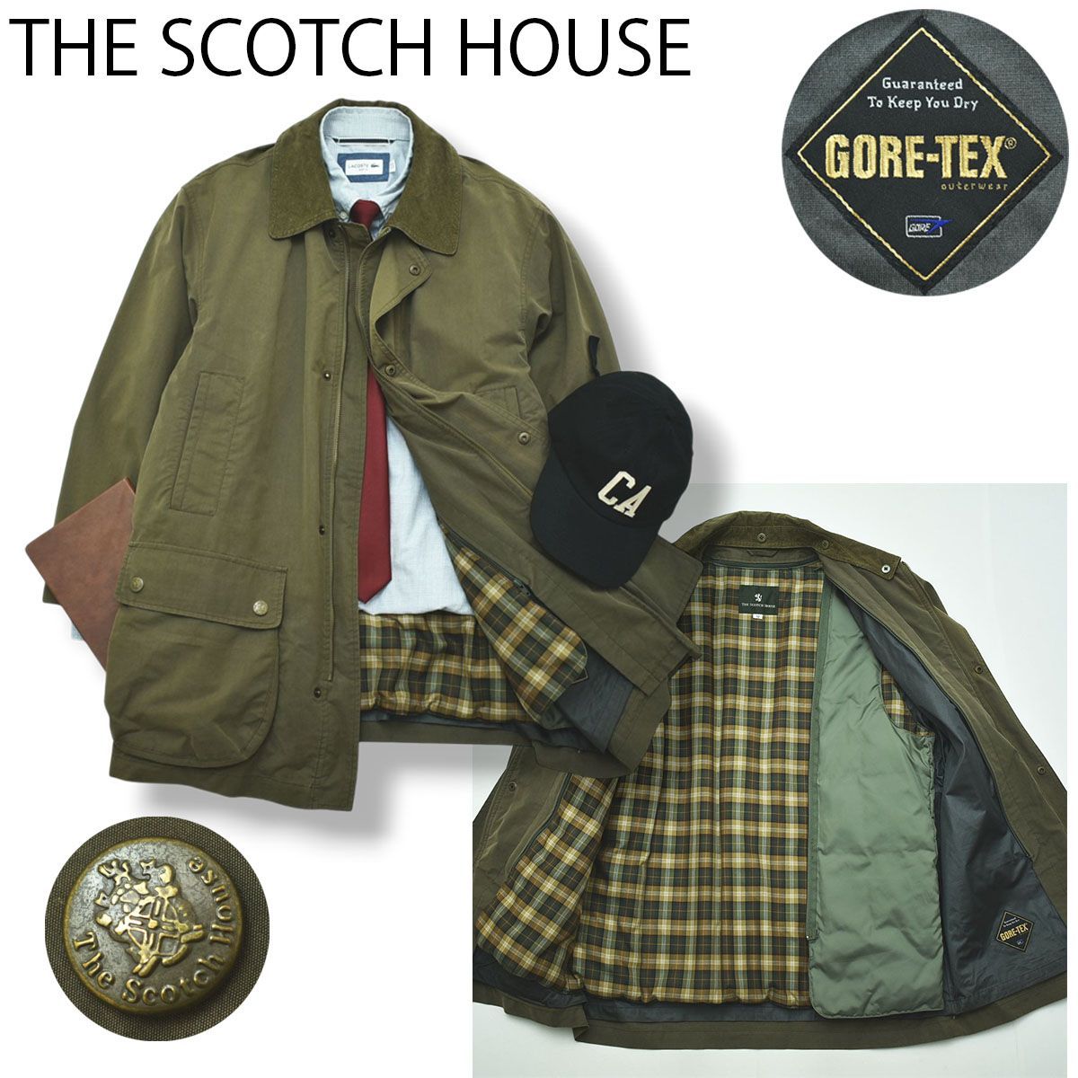 上質】 スコッチハウス THE SCOTCH HOUSE ダウンライナー 付き GORE 