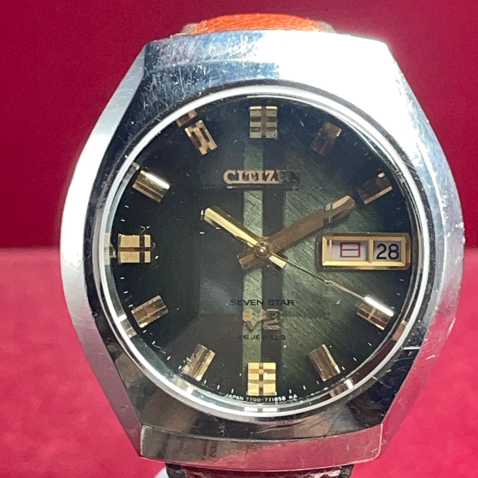 OH済】70s CITIZEN SEVEN STAR V2 5面ガラス風防新品 ヴィンテージ