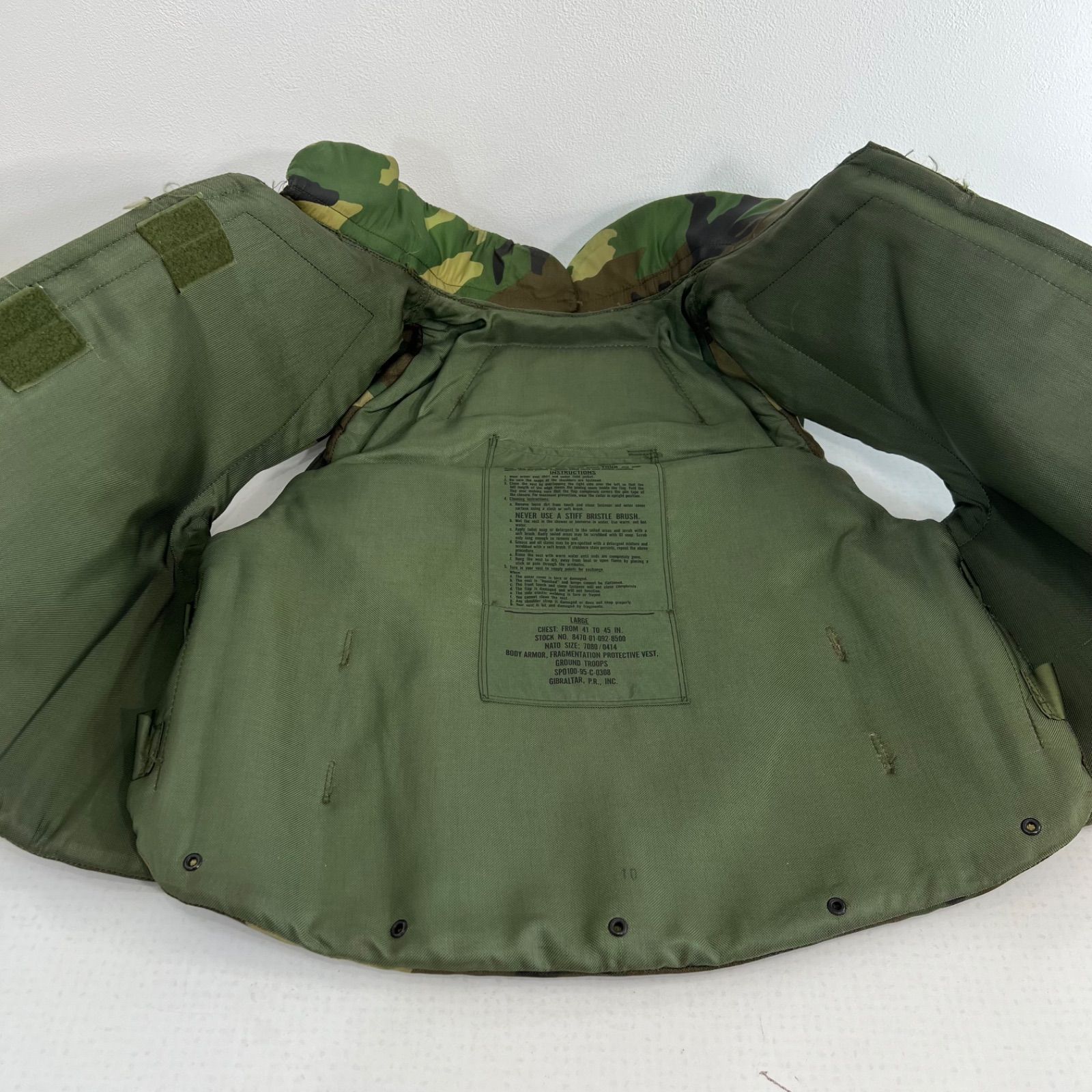 米軍 実物 PASGT BODY ARMOR サイズ LARGE ボディアーマー