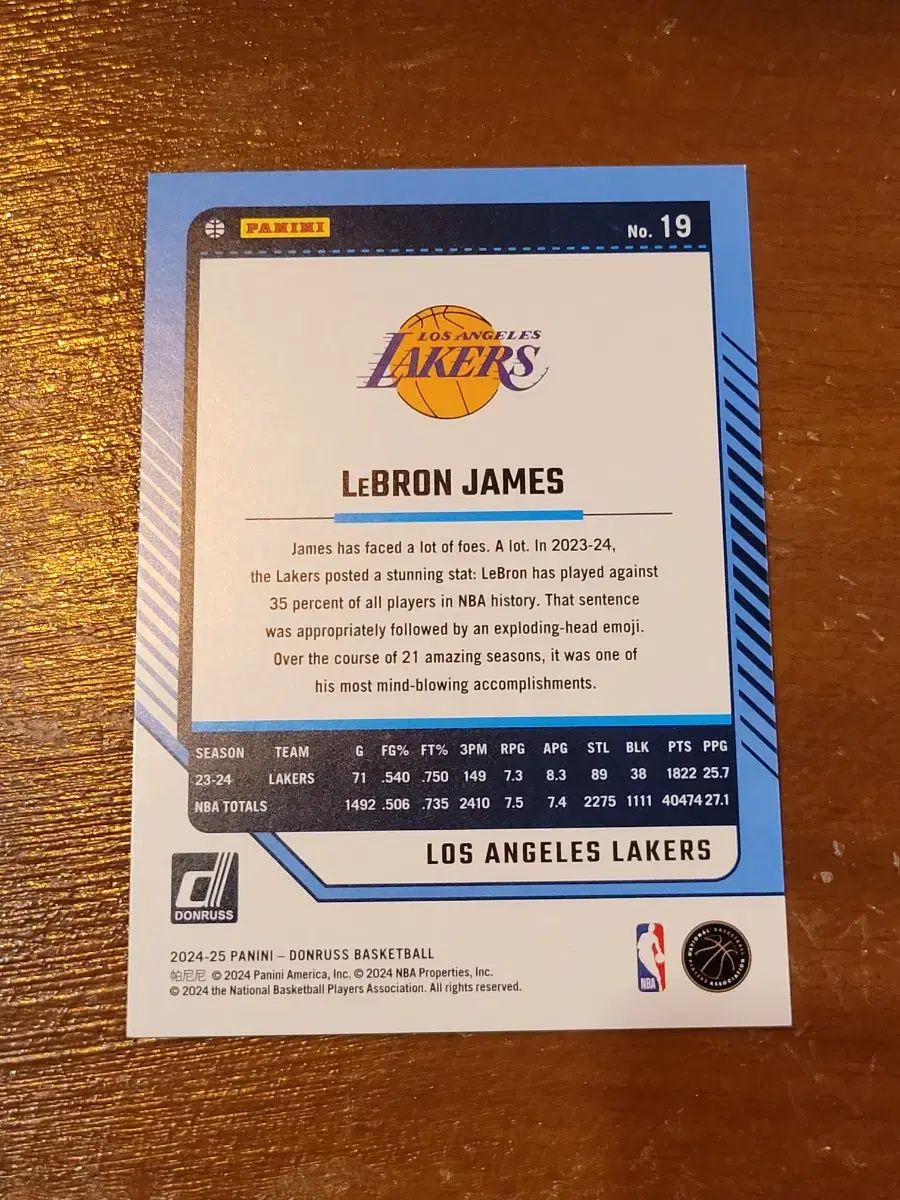 NBA Donruss レブロン ジェームス レイカーズ バスケット 限定カード