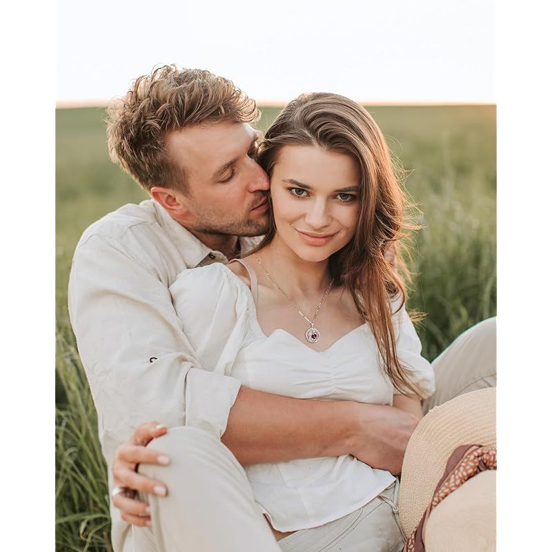 新品】 [AGVANA] ネックレス レディース ガーネット 1月 誕生石 生命の