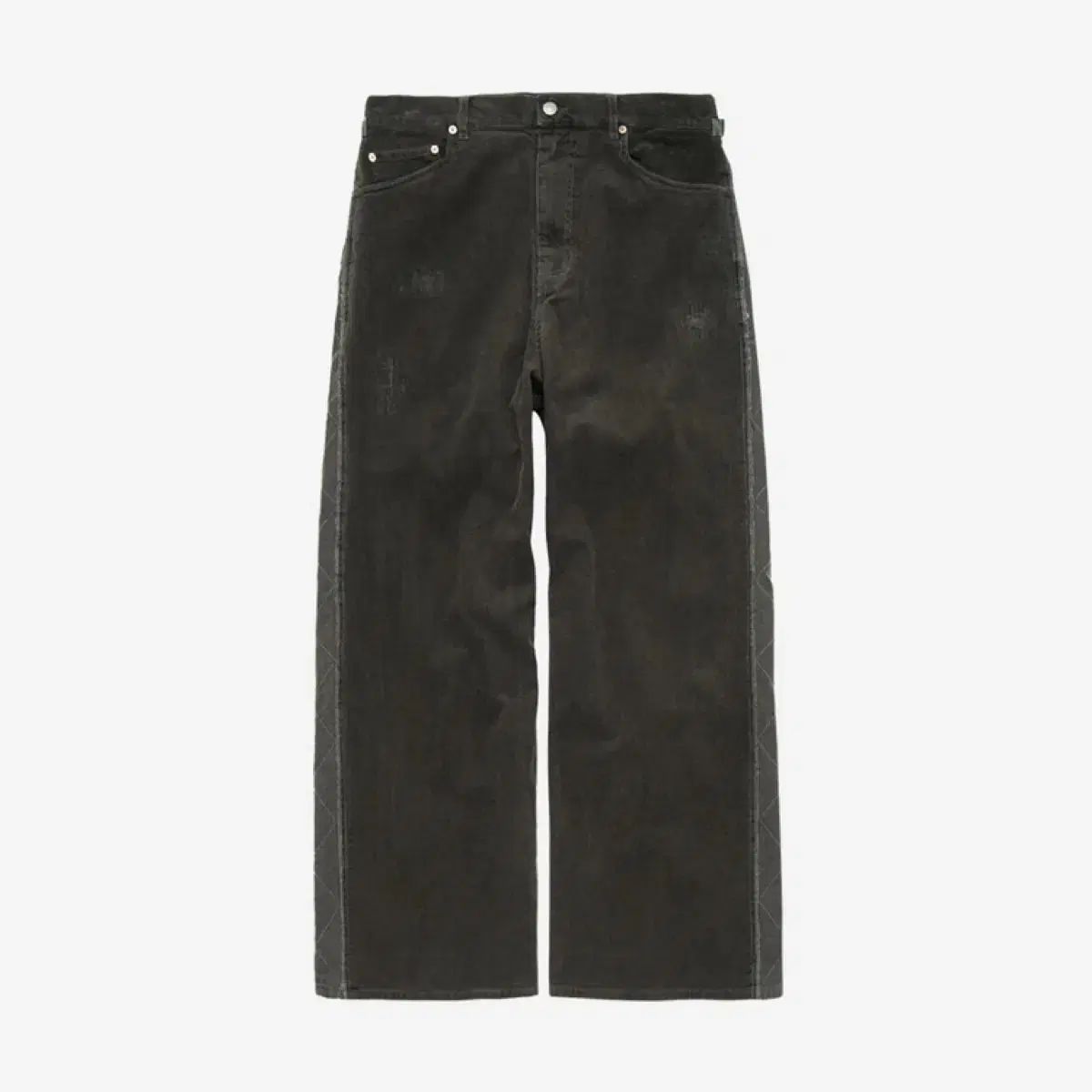 2 POLYTERU REVEALED GOSIMA CORDUROY PANTS OLIVE CHARCOAL