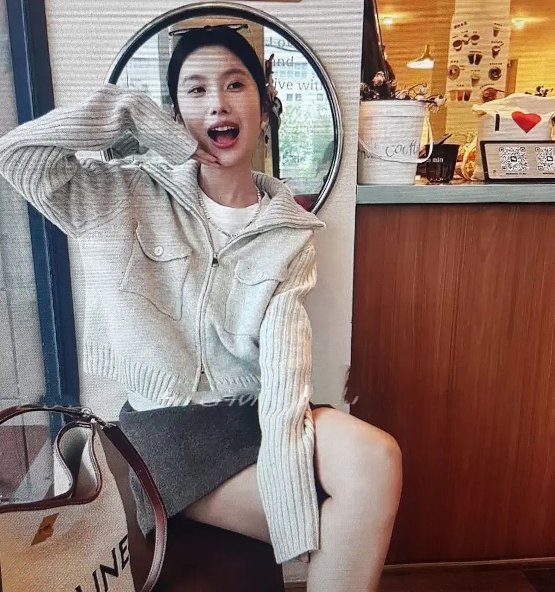 海外配送 ニット ポケット ダブルジップアップ セーター